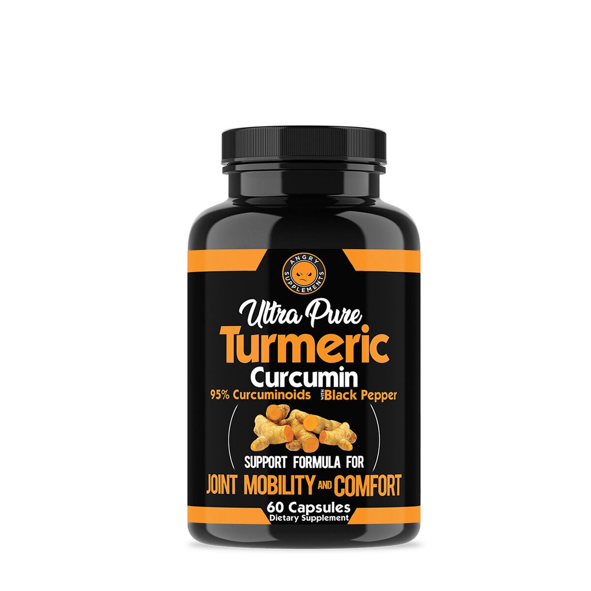 Angry Supplements Ultra Pure Turmeric - 60 Capsules (60 Servings)